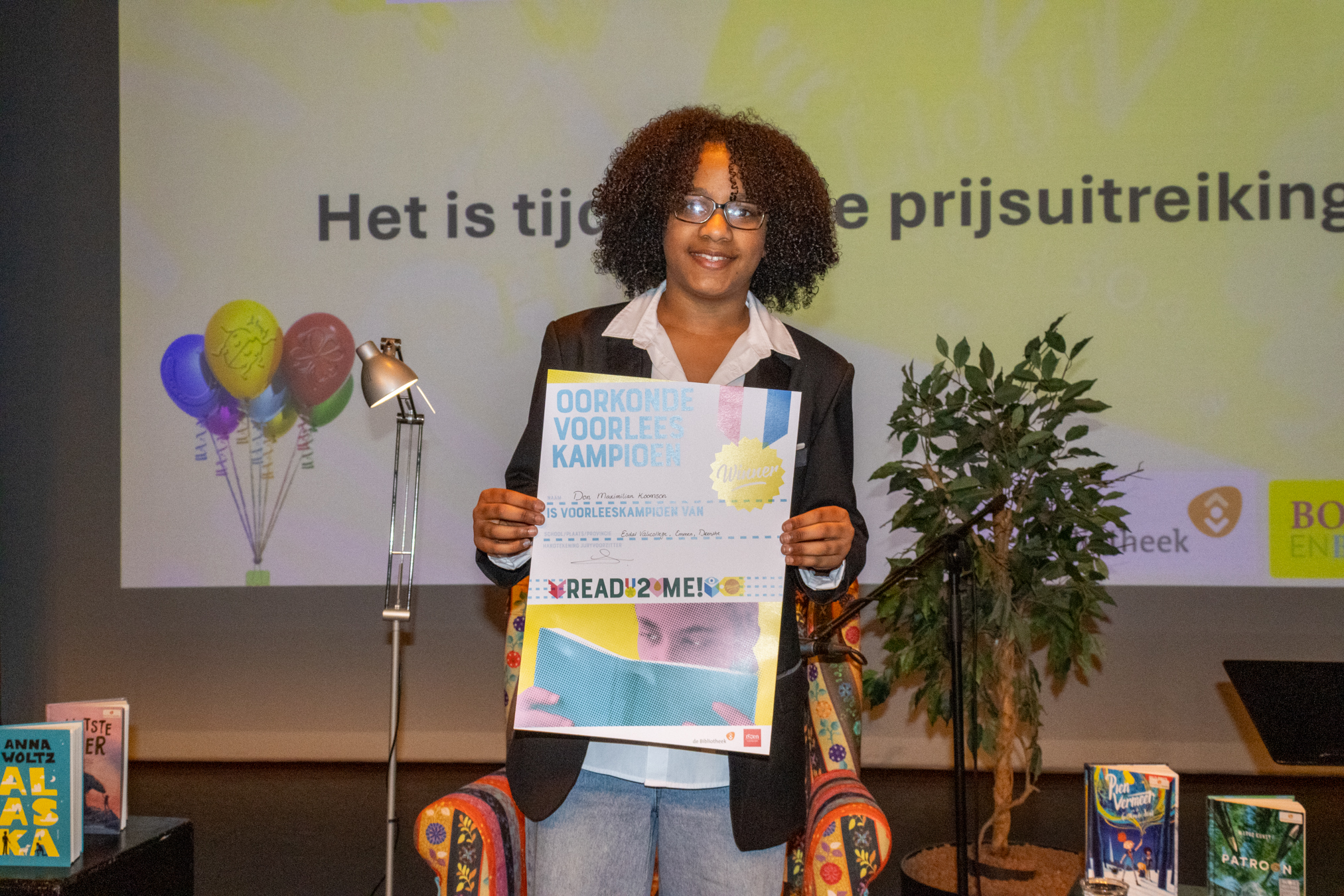 Don Maximilian Koomson winnaar Read2Me provinciale finale
